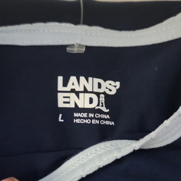 NWOT Lands' End Navy and White Pajamas - Picture 4 of 4